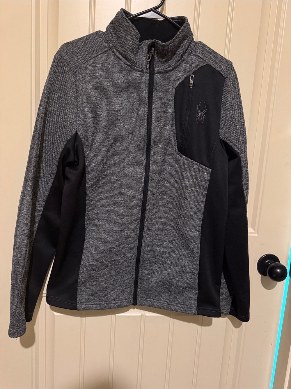 Spyder Men’s Gray and Black Full-Zip Performance Jacket
